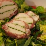 Gefüllter Mozzarella in Parmaschinken