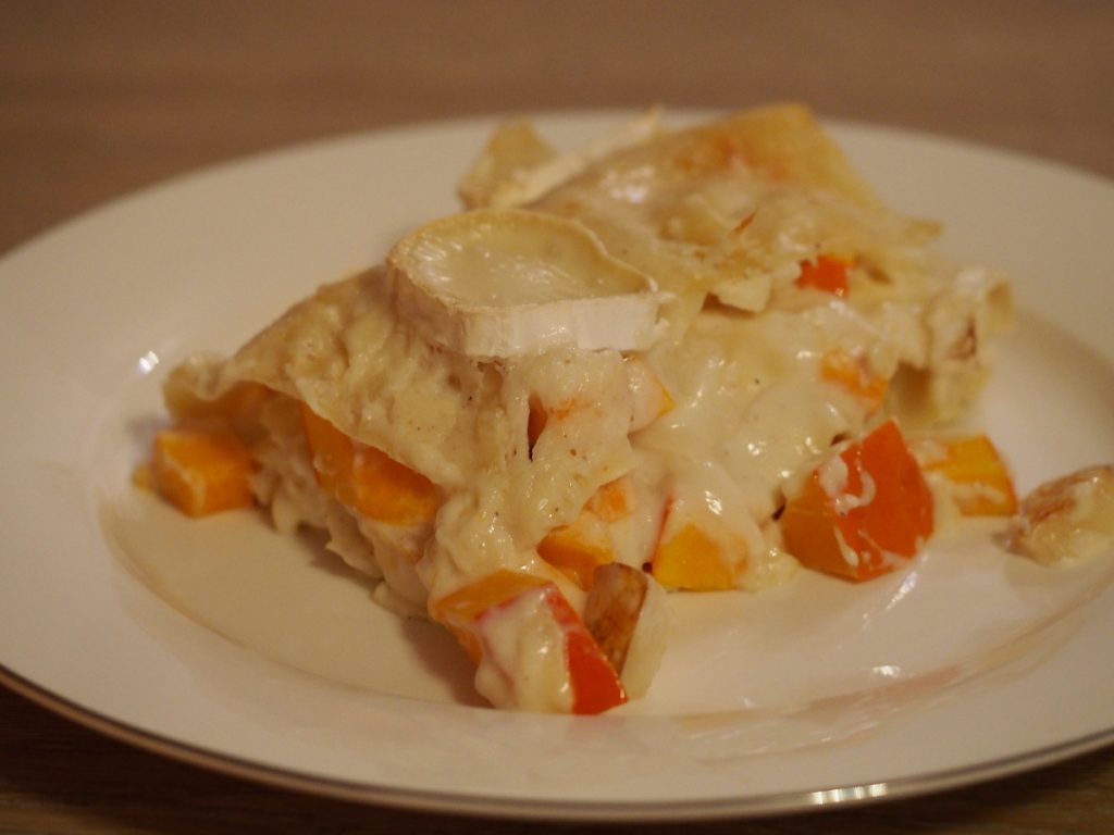 Kürbis-Lasagne mit Ziegenkäse
