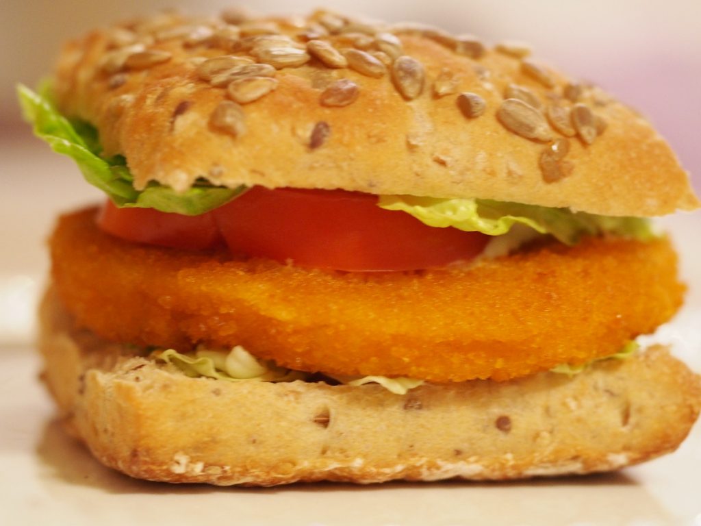 veganer Fisch Burger