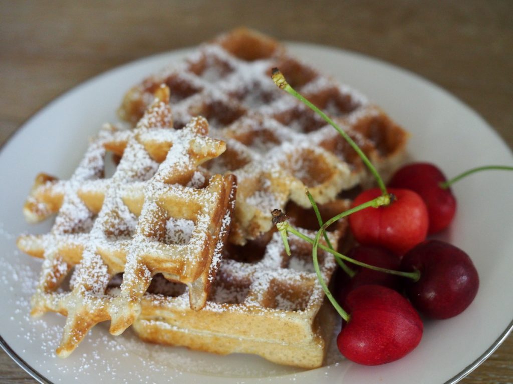 süße Waffeln aus Sauerteig