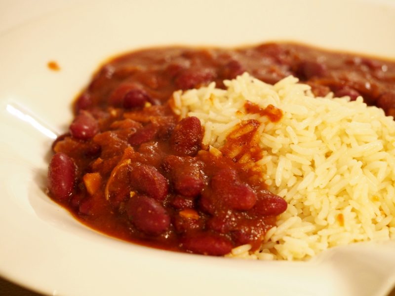 Kidneybohnen Curry mit Reis