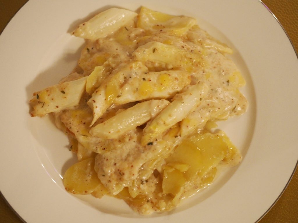 Kartoffelauflauf mit Spargel
