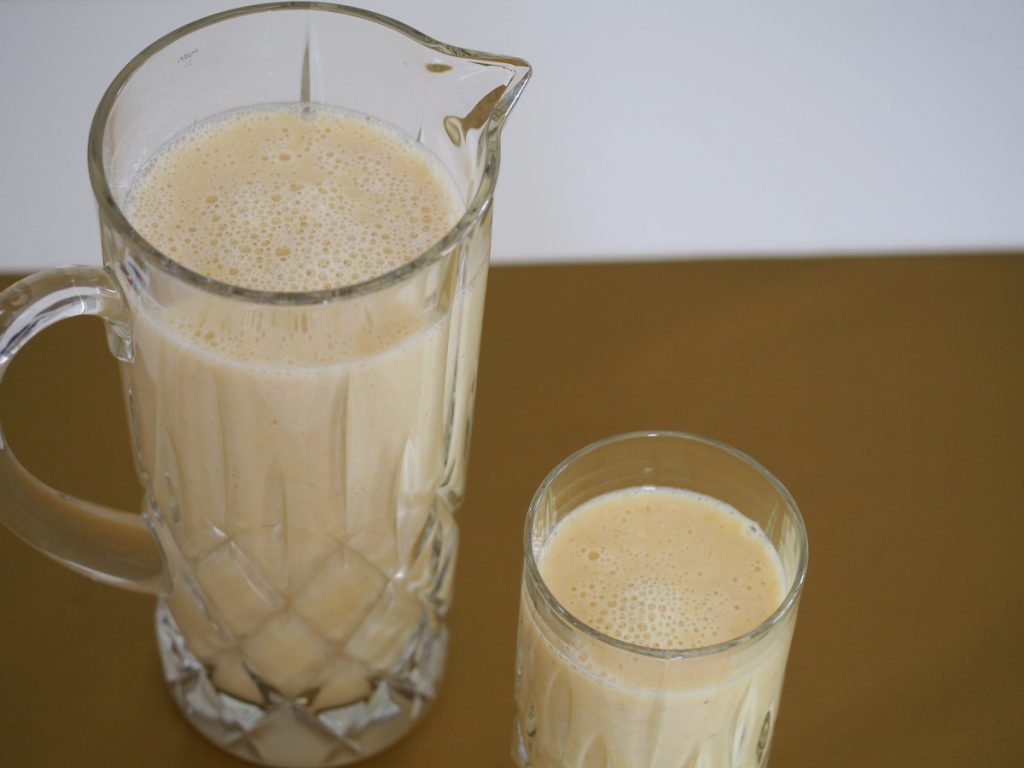 Veganer Melonen-Bananen "Milchshake"