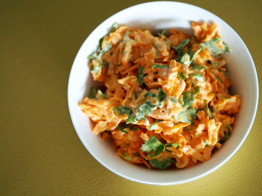 Ein cremiger Karottensalat