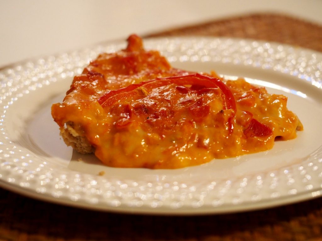 eine vegane Paprikaquiche