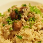 Reis mit Emmentaler und Cahmpignons