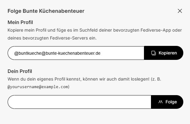 Auswahlmöglichkeiten für den Besucher