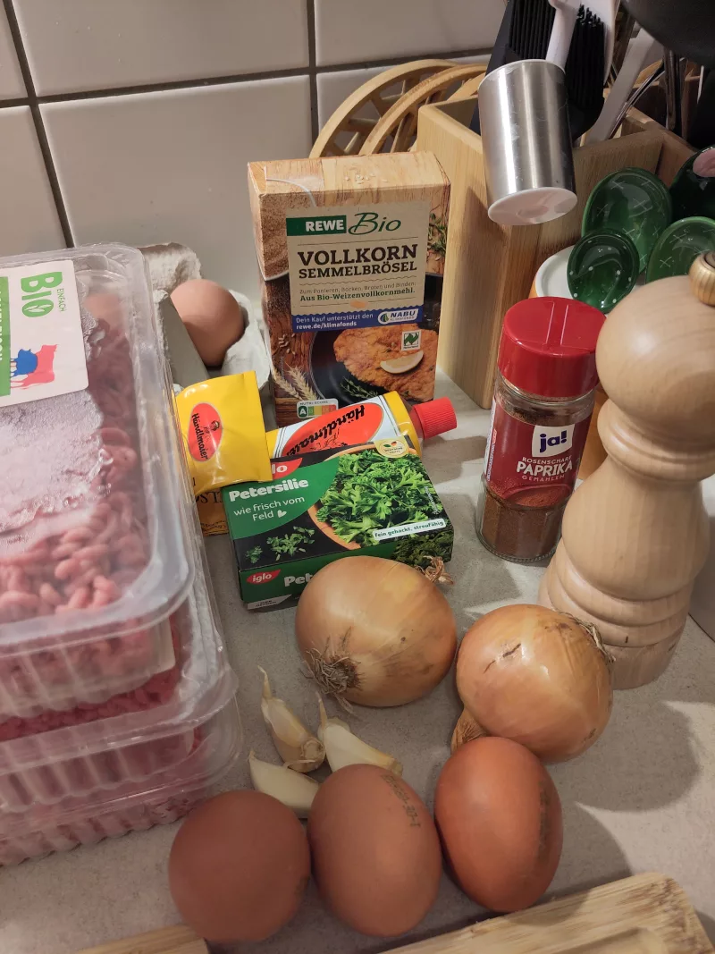 Ein Teil der Zutaten für die Zubereitung meines Weihnachtsessens