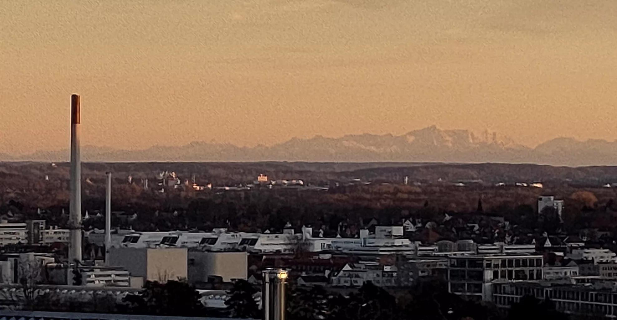 Das Alpenpanorama vom Ulmer Eselsberg aus