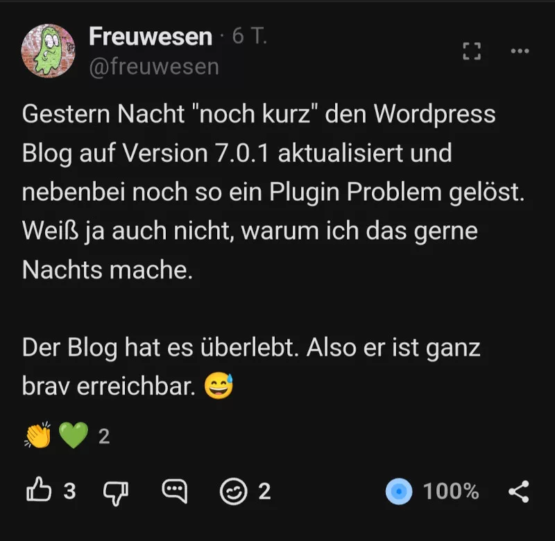 Einer meiner Beiträge wurde einem positiven Faktencheck unterzogen.
